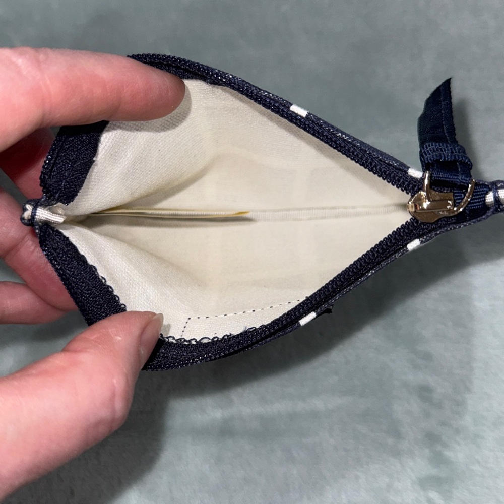 kate spade Navy and White Grid Pouch - Picture 10 of 11